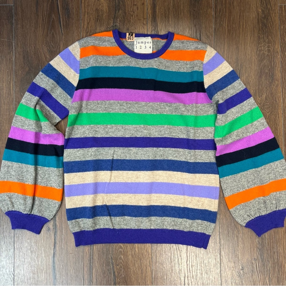 Jumper 1234 striped color black sweater SZ 2/10
